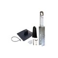 Super Anchor Safety ARS 2x8 Fall Arrest Anchor Kit 14ga. SST+PVC Flashing+Stem Cover Black+Tether Strap+Fastener Pack. 2801